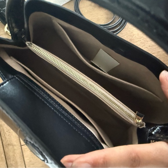 1018$+!! New Tory Burch Britten Black Leather Satchel & Matching Bifold Wallet - Picture 9 of 17